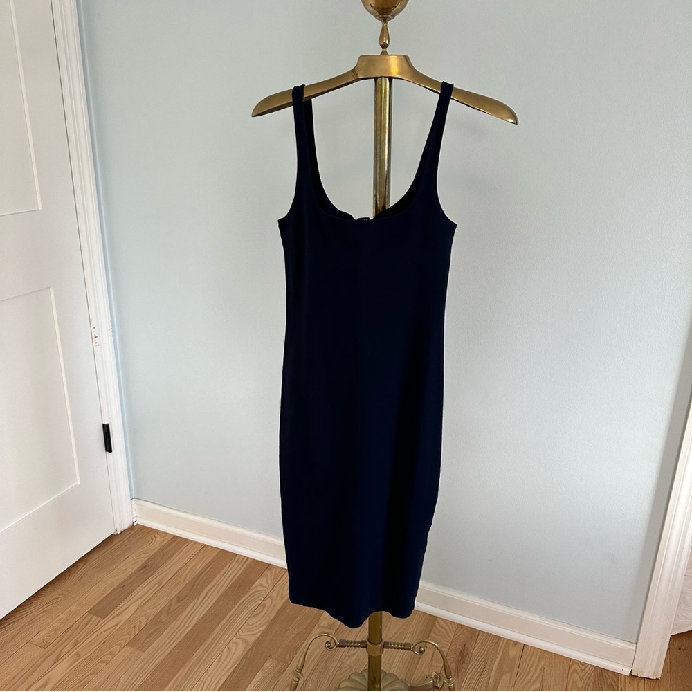 Chic Navy Blue Sleeveless Dress